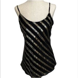Anthropologie Current Air Los Angeles Black & Gold Tank